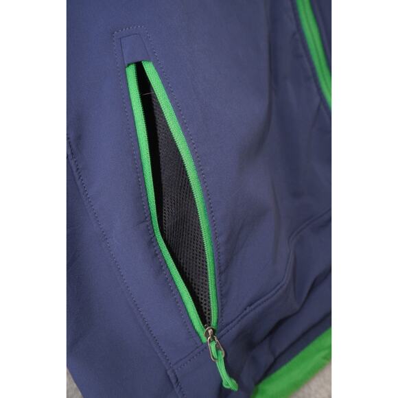 The North Face Apex Softshell Jacket Blue Green Trim Windproof Men’s Large - Picture 8 of 13